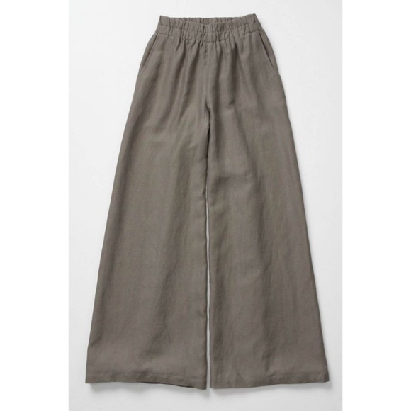 Anthropologie Pants - ANTHROPOLOGIE Flowy Wide Leg Linen Palazzo Pants